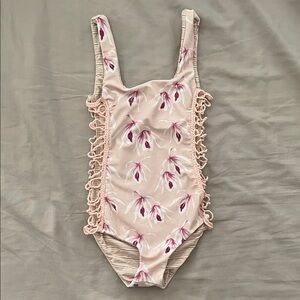 Acacia Swimwear Honey Kids One Piece in Pink and Cream